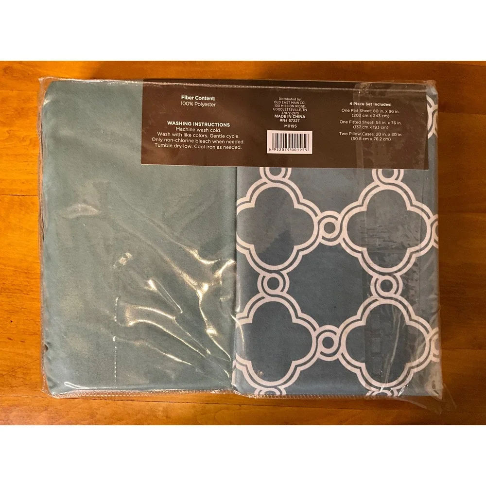 Comfort Bay Full Sheet Set Luxuriously Soft Designer‎ Print 4 Piece